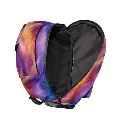 School Backpack for Men Women Waterproof Laptop Bag with Chest Strap for Travel Trip Burgundy Blue Rainbow - color: Multicolor03