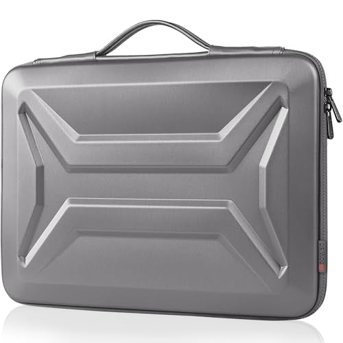 DOMISO 17-17.3 Inch Laptop Hard Case, Waterproof Shockproof Hard Shell Protective Laptop Sleeve with Handle for Dell XPS 17/Lenovo IdeaPad/Acer Aspire/HP Envy 17/LG gram 17, Silver - color: Silver, size: 17 - 17.3 Inch