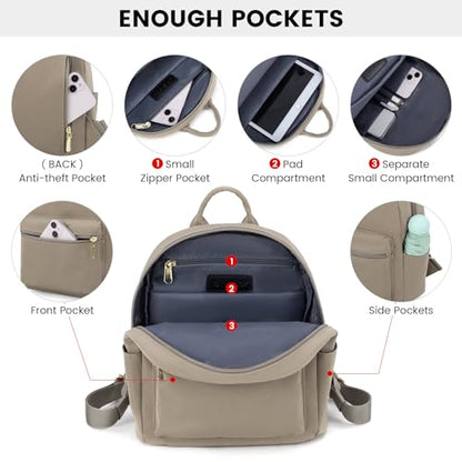 LOVEVOOK Backpack for Women Light Weight Waterproof Backpack Purses Daily Backpack… | Light Weight - color: Khaki