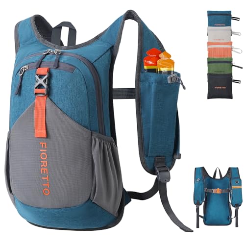 FIORETTO 10L Hiking Backpack for Women Men Mini Packable Backpack Lightweight Small Daypack for Camping Travel Outdoor, Turquoise - color: Turquoise, size: 10l