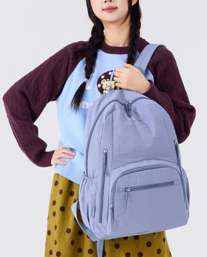 Backpack for Women, Work College Laptop Backpack, Lightweight Travel Backpack Purse, Casual Daypack Bag (Blue) - color: Blue
