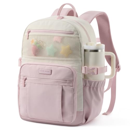 LOVEVOOK Laptop Backpack for Women with Giant Tumbler Holder - DIY 17.3Inch Work Computer Travel Backpack with Laptop Compartment, Water Resistant, Commuter College Teacher Nurse Purse Bag, Pink - color: Light Pink, size: 17 Inch