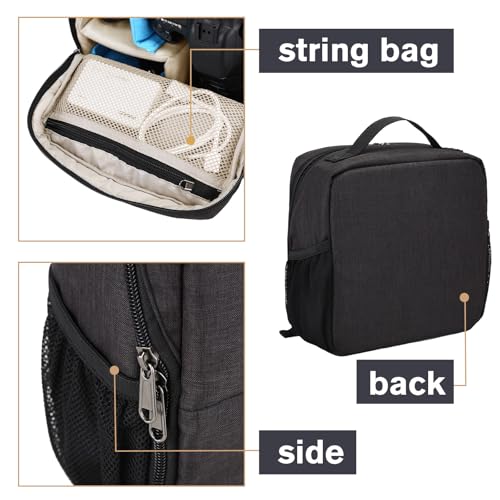 BAIGIO Camera Insert Bag Inner Case High-Capacity Shockproof and Water-resistant DSLR SLR Camera Inner Bag Foldable Protective Bag Inner Camera Organizer with Handle (Black 2) - style: Black Camera Bag Insert