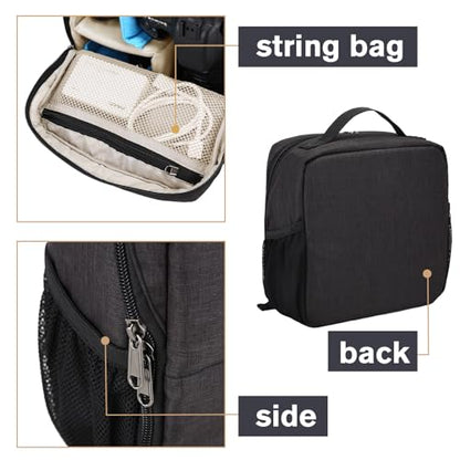 BAIGIO Camera Insert Bag Inner Case High-Capacity Shockproof and Water-resistant DSLR SLR Camera Inner Bag Foldable Protective Bag Inner Camera Organizer with Handle (Black 2) - style: Black Camera Bag Insert