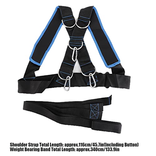 Sled Pulling Harness, Adjustable Nylon Speed Training Resistance Band Football Workout Rope for Men Strength Training