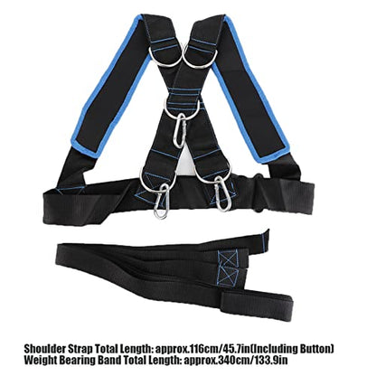 Sled Pulling Harness, Adjustable Nylon Speed Training Resistance Band Football Workout Rope for Men Strength Training