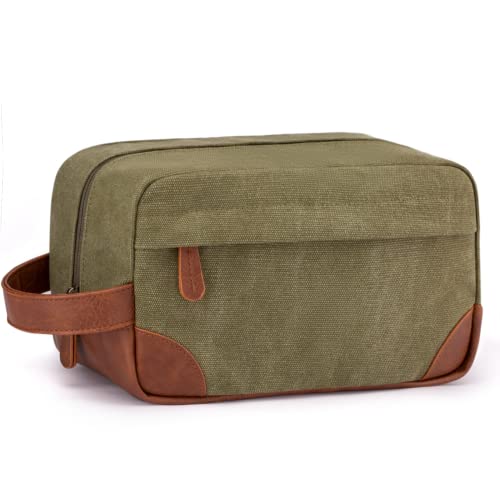 Vorspack Travel Toiletry Bag - Hanging Toiletry Bag for Men Water Resistant Canvas Shaving Bag with Large Capacity for Travel - Green - color: Green, size: Medium
