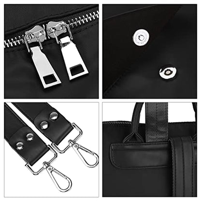 Uromee Travel Backpack Purse for Women Nylon Ladies Fashion Tassel Shoulder Bag Convertible - color: 261 Black