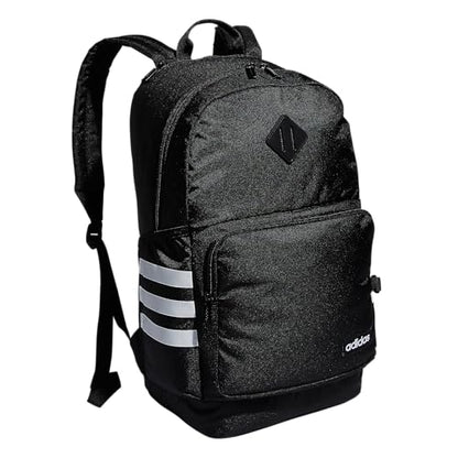 3-Stripe Classic backpack for men and women, bag with laptop sleeve - color: Black/White/4.0