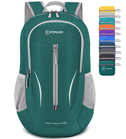 ZOMAKE Ultra Lightweight Packable Backpack 25L, Foldable Hiking Backpacks Water Resistant Small Folding Daypack for Travel(Army Green) - color: Army Green-b