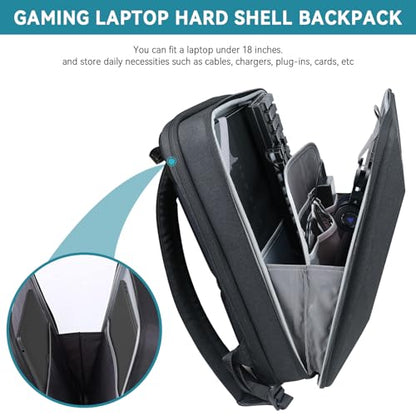 Smatree 17-18inch Hard Travel Men Gaming Laptop Bag for Alienware 18 Area-51/x17 R2, ASUS Vivobook 17/TUF Gaming A17/F17, MSI Stealth 18 AI/Titan 18/CreatorPro X18, Lenovo V17/HP Laptop 17 Backpack - color: Black-for 17.3 Inch
