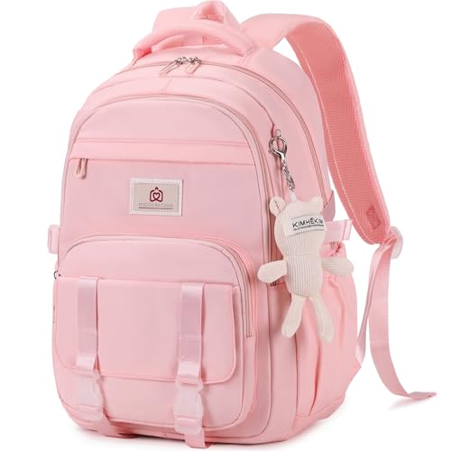 Hidds College Backpack Laptop Backpacks 15.6 Inch for Men Women Elementary Middle High School Book Bag For Teens Girls Boys Student Anti Theft Travel Daypack Large Bookbags-Pink - color: Pink