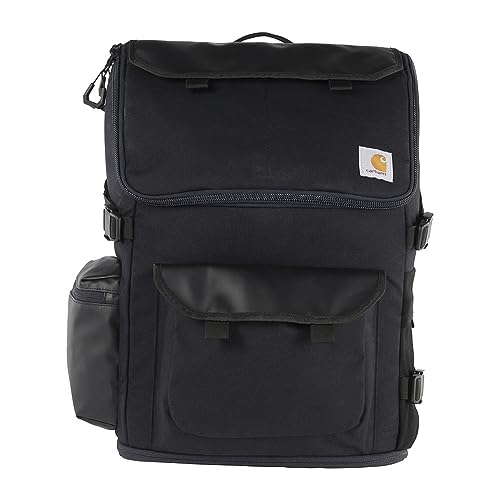 Carhartt 35L Nylon Workday Backpack, Durable Water-Resistant Pack with 15" Laptop Sleeve and Adjustable Shoulder Straps, Black - color: Black