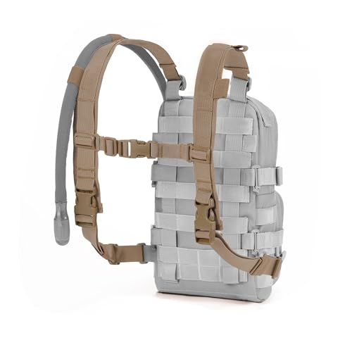 Universal Adjustable Shoulder Straps Mini Hydration Pack Backpack Carrier, Lite Tactical Backpack Replacement Straps with Sternum Strap (Brown) - color: Coyote Brown&mc-shoulder Straps