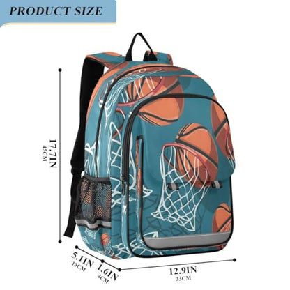 ALAZA Basketball Net Ball Backpack College Middle High School Bag Laptop Bag Casual Dayback Travel Business 17 inch