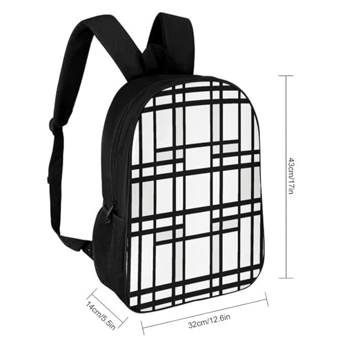 Travel Laptop Backpack Slim Durable Lightweight Back Pack Cute Horizontal Pattern Small Backpack For Women Men - color: Horizontal Pattern