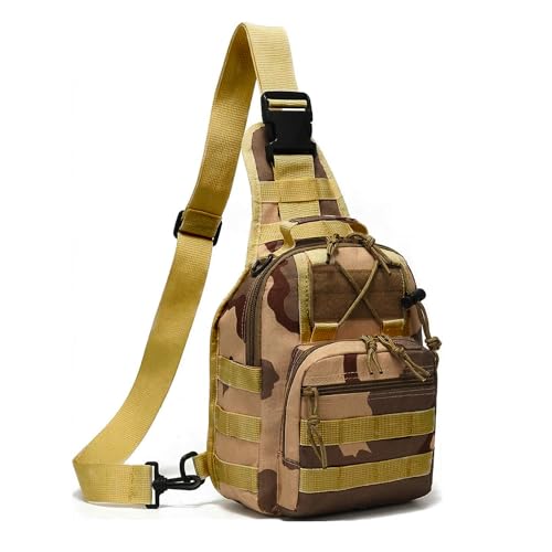Viriber Tactical Backpack, Waterproof Military Cross-body Molle Sling Shoulder Backpack Chest Bag for Outdoor Every Day Carry CP02 - color: Cp02