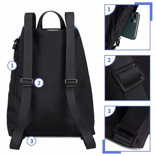Lohol Large Mesh Drawstring Backpack with Shoe Bag, Durable Swimming String Sack with Handle for Sports Gym Yoga Beach Travel - color: Blue