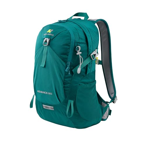 N NEVO RHINO 20L Hiking Internal Frame Backpack for Men Women, Small Travel Backpack Waterproof Backpack with Rain Cover - color: Dark Green