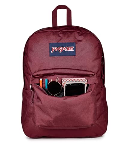 JanSport SuperBreak One Backpack - Durable, Lightweight Bag with 1 Main Compartment, Front Utility Pocket with Built-in Organizer, Premium Backpack, Cherry Lacquer - color: Cherry Lacquer
