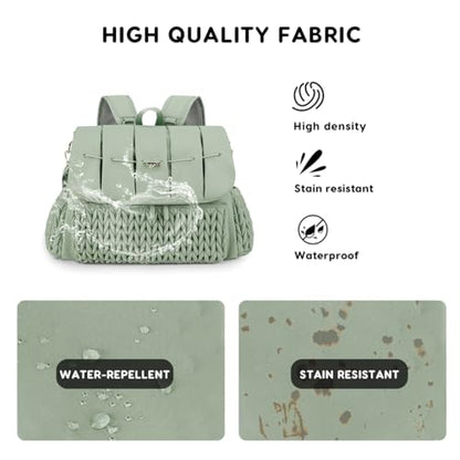 SONARIN Convertible Diaper Bag Backpack Waterproof Nappy Changing Bag Travel Mummy Bag with Changing Pad & Shoulder Strap(Green) - color: Green