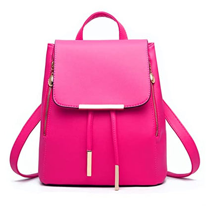 Pahajim Womens Trendy Backpack Purses PU Leather Travel Rucksack for Ladies Cute Daypacks Bags - color: Rose