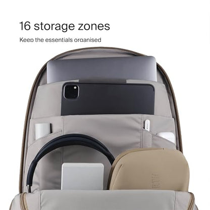 Urth Arkose 20L Modular Backpack + 3.7L Camera Insert - Water Resistant, Anti-Theft, Recycled Bag for DSLR/SLR/Mirrorless, 13-16 Inch Laptop in Beige - color: Beige