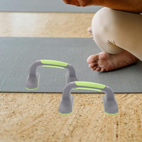 Kichvoe 2pcs Push up Bars with Anti-slip Soft Plastic Handles and Stable Base, Strength Training Equipment for Home Workouts and Floor Exercise Fitness