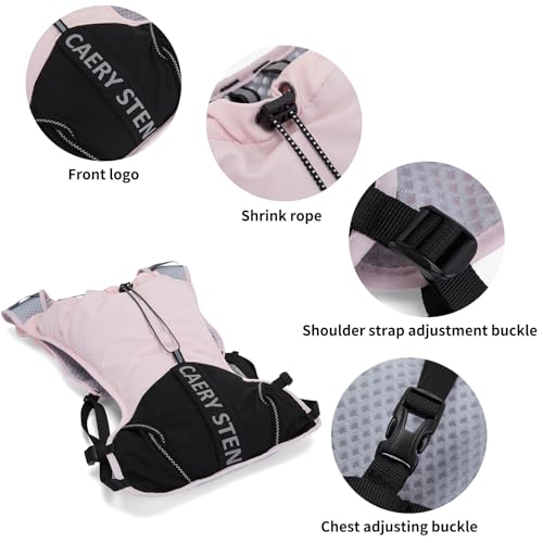 Lightweight Running Hydration Backpack, 1.5L Water Bag Running Vest | Marathon, Hiking Cycling, Breathable Adjustable Design, Unisex - color: Grey