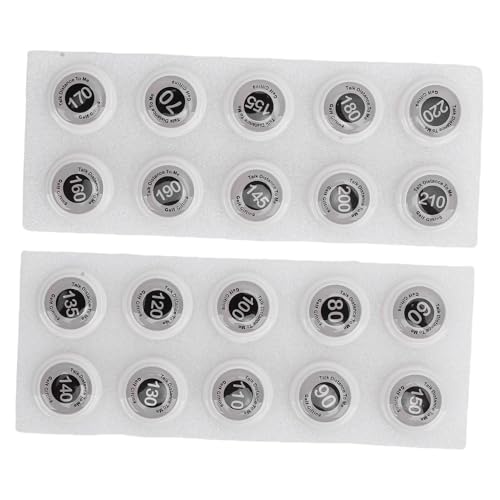 SUNGOOYUE Golf Club Distance Markers, 20 Pack Easy Install Golf Ball Makers Reference for Golfers & Training Sessions - color: White