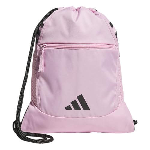 adidas Stadium Sackpack – Drawstring Backpack Gym Bag, 13L - color: True Pink/Black