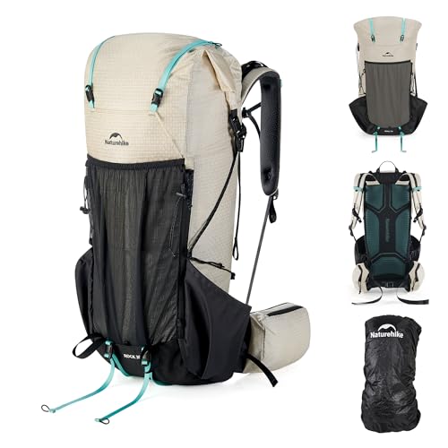 Naturehike 30L Rock 2.0 Upgraded Internal Frame Hiking Backpack for Outdoor Camping Travel Backpacking with Rain Cover Ultralight Backpack for Adults(White/M/30L) - color: White, size: 30L/Size M