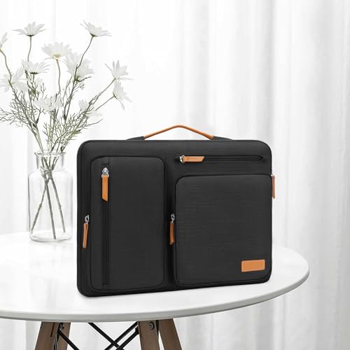 MOSISO 360 Protective Laptop Case 17.3 inch, 17-17.3 inch Laptop Sleeve Compatible with Dell, HP, Lenovo, Asus, Acer, Alienware, Side Open Carrying Case with 4 Zipper Pockets&Handle, Black - color: Black, size: 17.3 inch