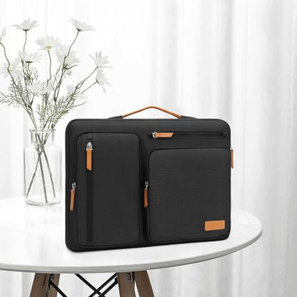 MOSISO 360 Protective Laptop Case 17.3 inch, 17-17.3 inch Laptop Sleeve Compatible with Dell, HP, Lenovo, Asus, Acer, Alienware, Side Open Carrying Case with 4 Zipper Pockets&Handle, Black - color: Black, size: 17.3 inch