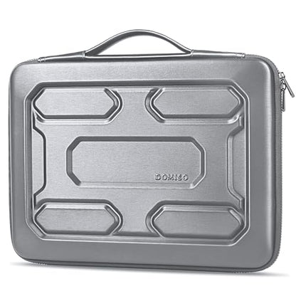 DOMISO 17 inch Laptop Sleeve with Handle Shockproof Waterproof EVA Protective Case for 17.3" ZBook Fury 17.3 G8/MSI GS73VR Stealth Pro/HP Envy 17/LG Gram 17"/ROG Strix GL702VS, Silver - color: Silver, size: 17.3 inch