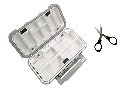 Waterproof Fishing Lure Box Spoon Hooks Baits Storage Tackle Box Containers for Casting Fishing Fly Fishing,Large/Medium/Small Lure Case - color: Gray-Medium