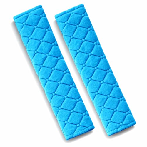 Andalus Seat Belt Cover Pad, 2 Pack Seatbelt Cushion for Car, Kids, Women, Men – Shoulder Strap Protector, Car Seatbelt Covers Accessories – Cute Auto Strap Cushion, Driving Pad (Sky Blue, 10.8 Inch) - color: Sky Blue, size: 2 Pack