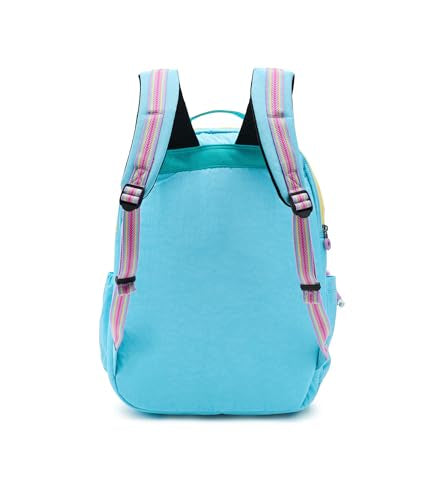 Kipling Women's Seoul Extra Large Fc 17" Laptop Backpack, Durable, Roomy with Padded Shoulder Straps, Built-In Protective Sleeve - color: Splash Blue C, size: 13.5''L x 17.75''H x 9''D