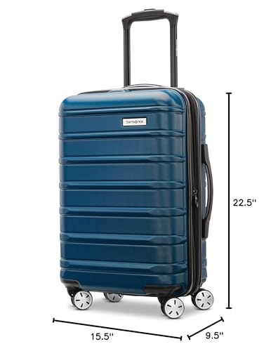 Omni 2 Airline Approved Carry-On Luggage – Stress-Free Size Meets 22x14x9" Requirements – For Fast Trips & Avoiding Baggage Fees – Dual 360° Spinner Wheels, USB Power Hub, Expands 1.5” – Lagoon Blue - color: Lagoon Blue, size: Carry-on Spinner
