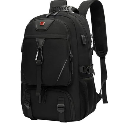 DUSLANG Travel laptop backpack, Extra Large 80L Traveling College Backpack,Large Capacity Backpack for Men Women,Fits 17 Inch Computer, USB Charging Port, Black - color: 80l Black With Shoes Storage Bag