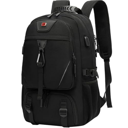 DUSLANG Travel laptop backpack, Extra Large 80L Traveling College Backpack,Large Capacity Backpack for Men Women,Fits 17 Inch Computer, USB Charging Port, Black - color: 80l Black With Shoes Storage Bag