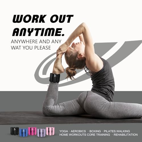 Ankle Wrist Weights for Women Men, One Pair of 2lbs/3lbs/4lbs Adjustable Arm & Leg Weights Silicone Wearable Weighted Bracelet for Pilates Yoga Walking Running Home Gym Fitness Strength Training Weight Loss Exercises Physical Therapy Dance Swimming Water