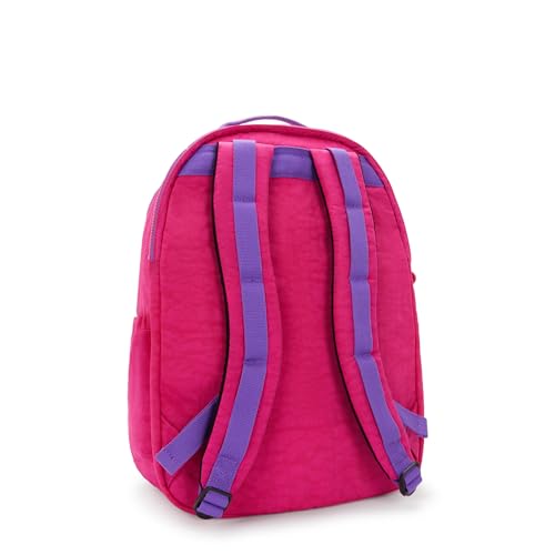 Kipling Women's Seoul Extra Large 17" Laptop Backpack, Durable, Roomy with Padded Shoulder Straps, Built-In Protective Sleeve - color: Azalea Pink, size: 13.5''L x 17.75''H x 9''D