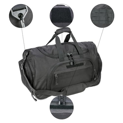 Gym Duffel Bag for Men Sports Duffel Bag with Shoe Compartment (BLACK-Model B) - color: BLACK-Model B