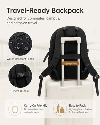 LOVEVOOK Travel Laptop Backpack, Waterproof Carry On Backpack for Women Men, 17.3 Inch Computer Bag, Large College School Bookbag with Luggage Sleeve, Chest Strap & Water Bottle Pocket - color: Navy Blue-a-l, size: 17.3 Inch