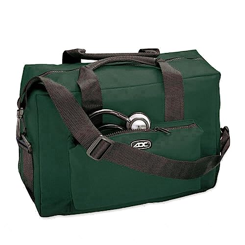 ADC 1024 Nurse/Physician Nylon Medical Equipment Instrument Bag, Dark Green - color: Dark Green