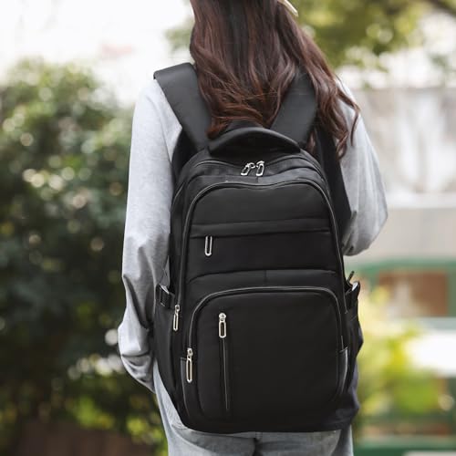 KBTYE Cute School Backpack for Women Men Casual Travel Laptop Backpack Aesthetic Lightweight College Bookbags for Kids(Black) - color: Black