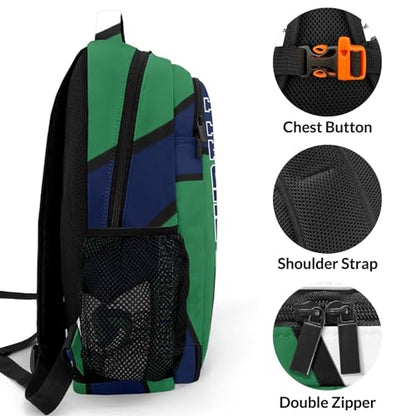 Volleyball Blue Green School Backpack Laptop Bag for Woman Man Gift - color: Muilti 16