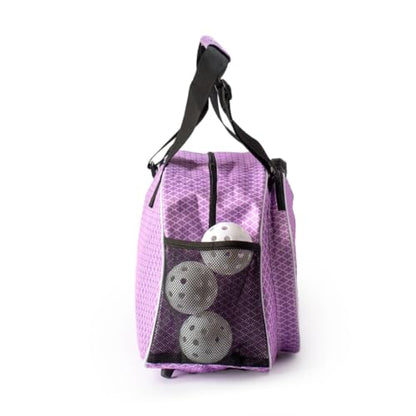 Pik’le’Ball Sport Premium Women's Pickleball Bag – Stylish and Versatile Sports Bag with Water Bottle Holder, Padded Paddle Pocket, and Spacious Design (fits 2+ Paddles!) - color: Classy Orchid