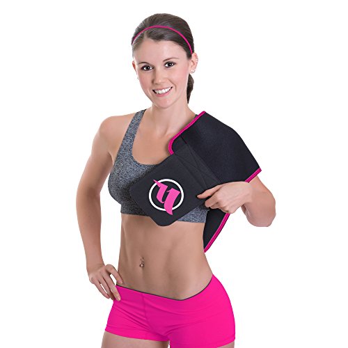 Fitru Waist Trimmer Sauna Ab Belt for Women & Men - Waist Trainer Stomach Wrap - color: Pink, size: S: 9" X 34"